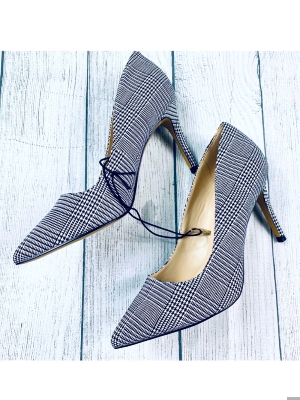 Marc Fisher Darren Heels Houndstooth size 7W NWT pumps shoes